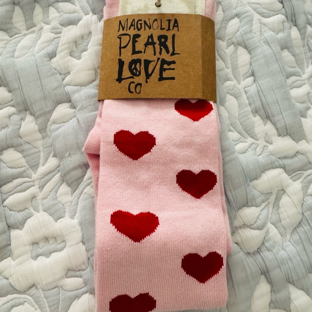 💕 Magnolia Pearl Candy Heart Over The Knee Socks in Babylove